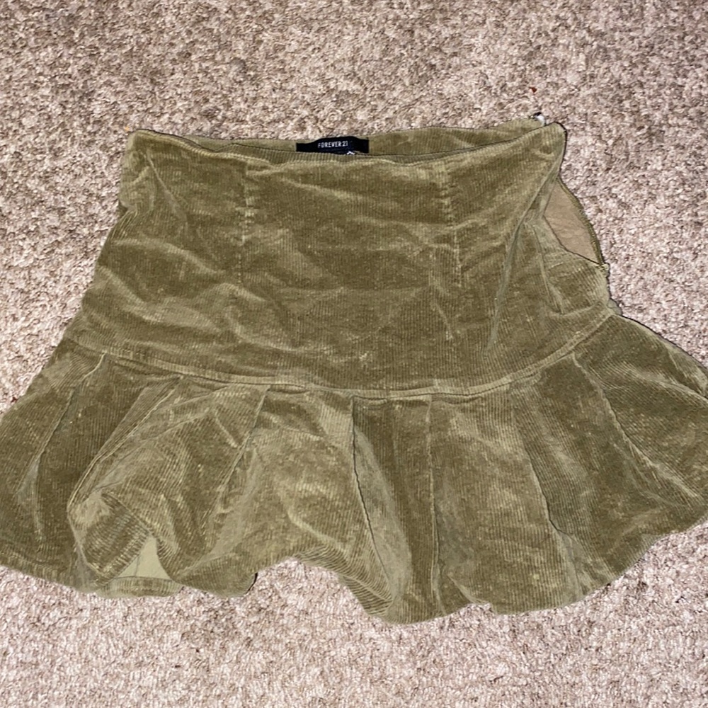 Corduroy mini skirt